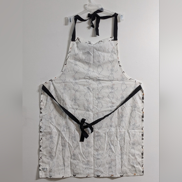 Coterie Studio Dancing Skeleton Halloween 100% Cotton Apron, New With Tag - Picture 3 of 6